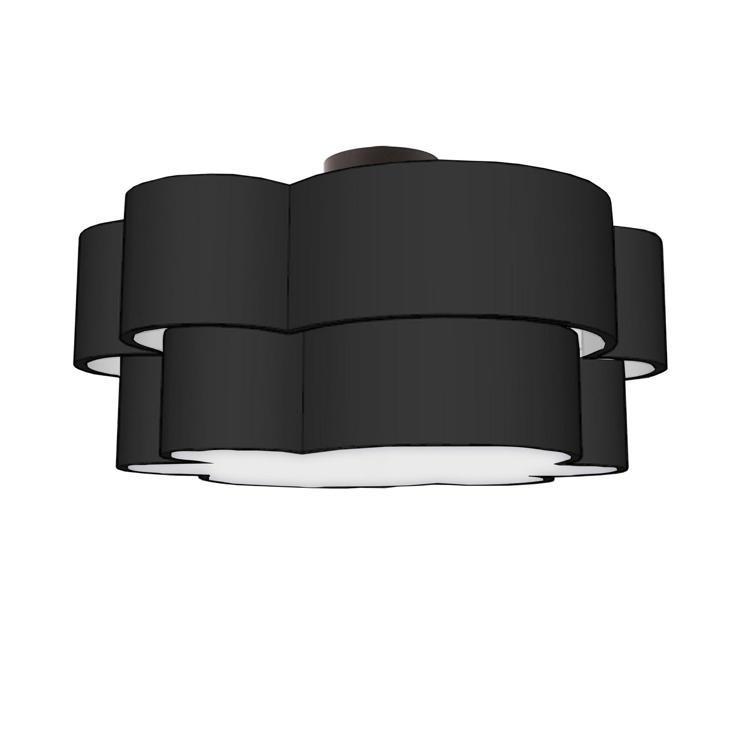 Dainolite Ltd - PLX-203FH-MB-BK - Three Light Flush Mount - Phlox - Black