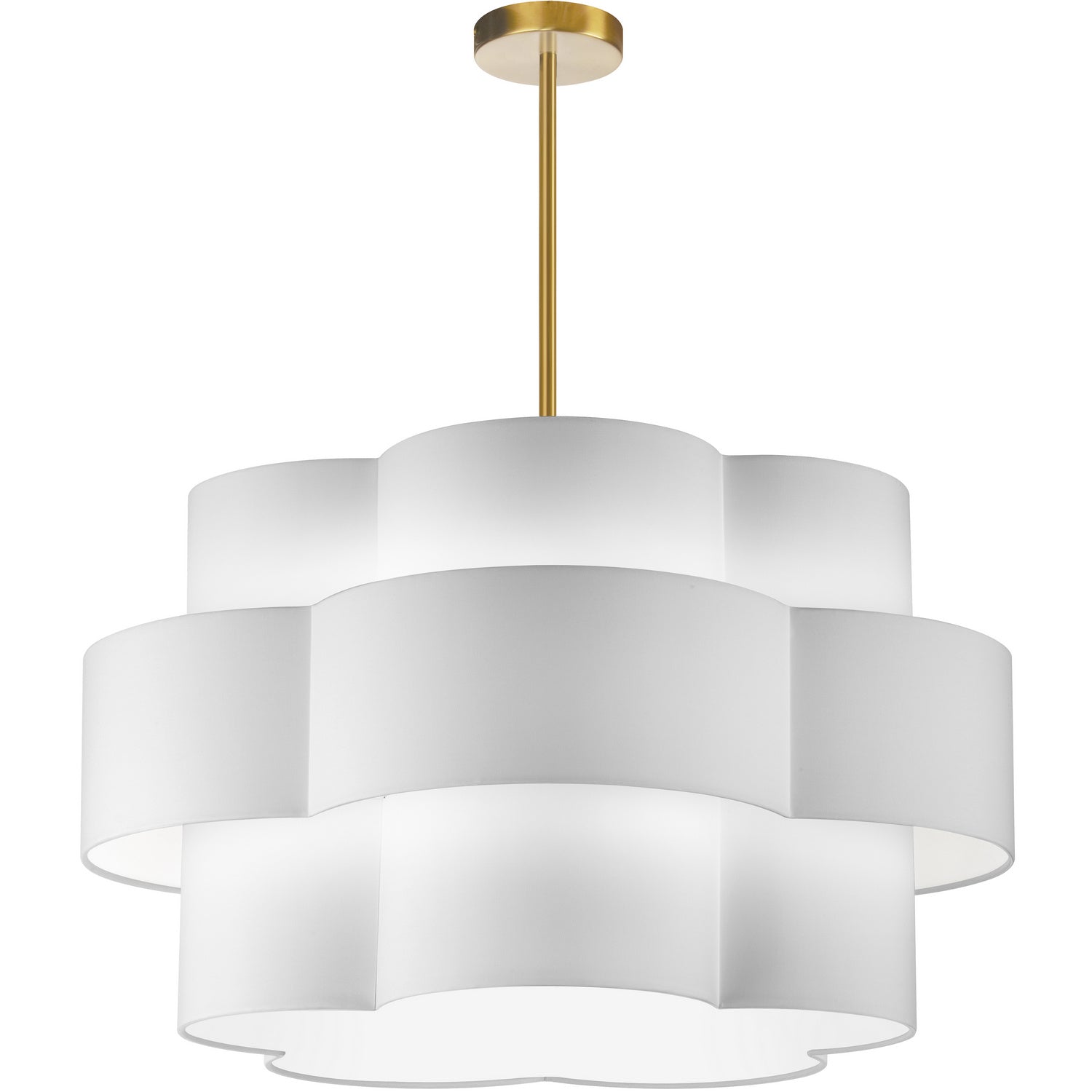 Dainolite Ltd - PLX-284C-AGB-WH - Four Light Chandelier - Phlox - White