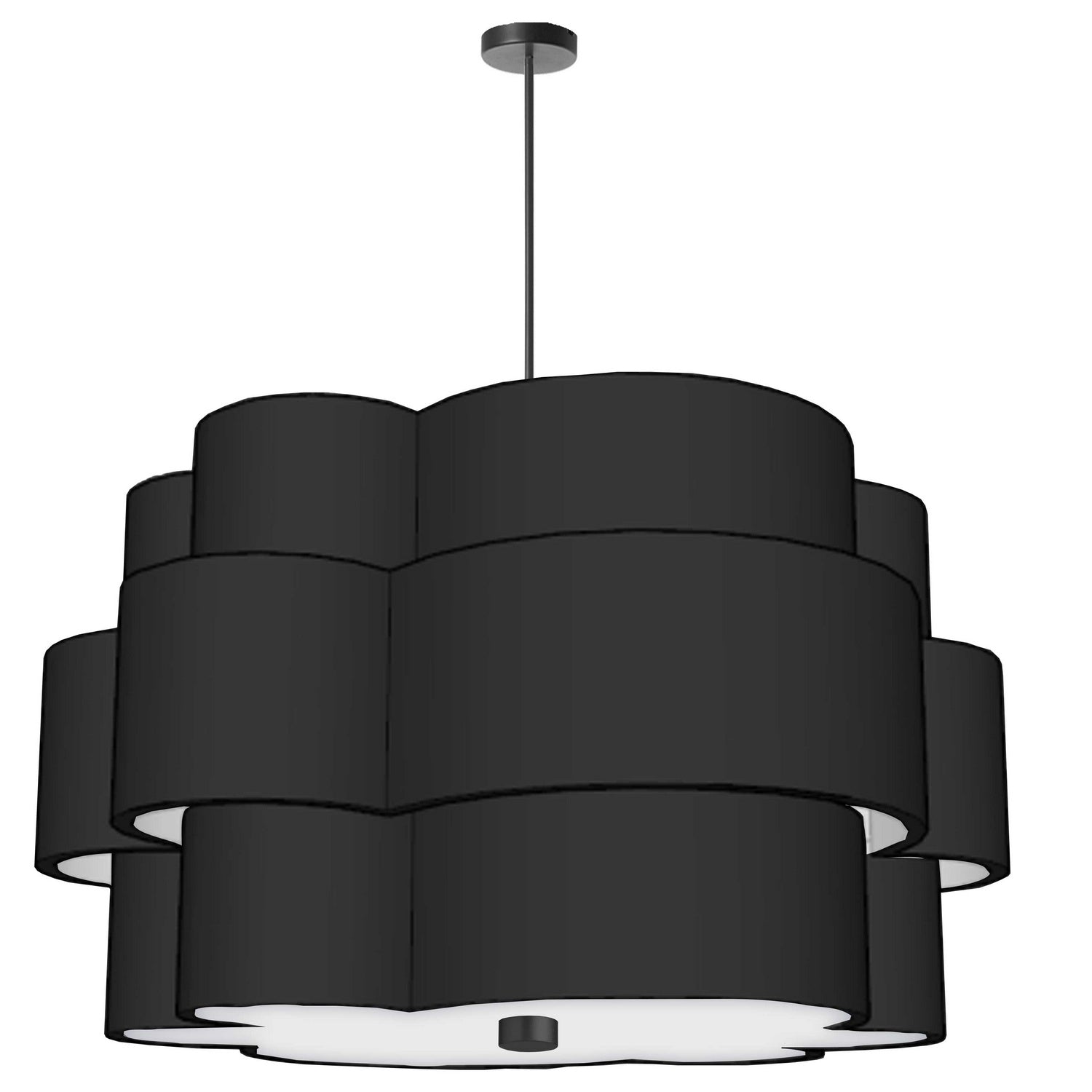 Dainolite Ltd - PLX-284C-MB-BK - Four Light Chandelier - Phlox - Black