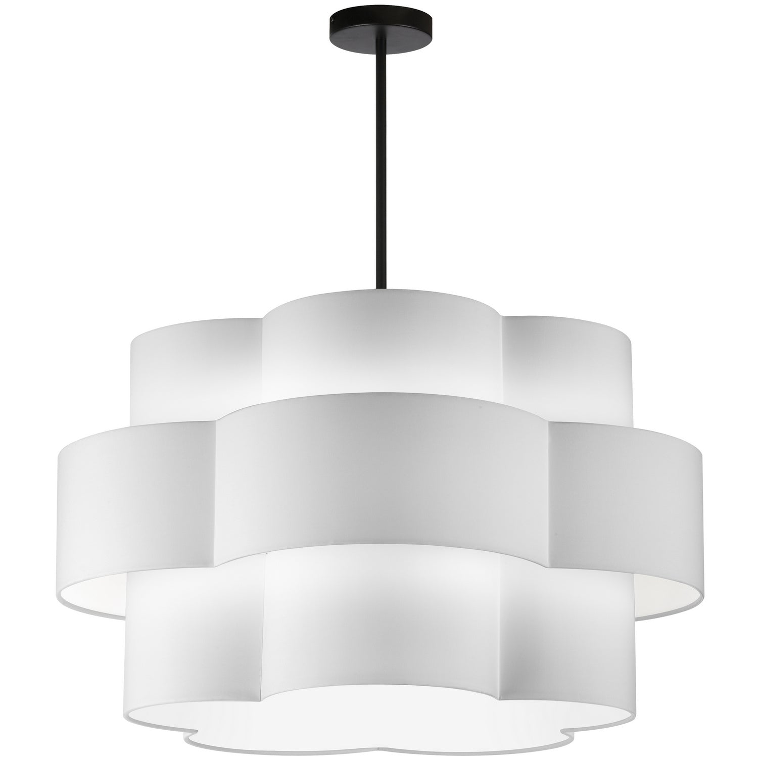 Dainolite Ltd - PLX-284C-MB-WH - Four Light Chandelier - Phlox - White