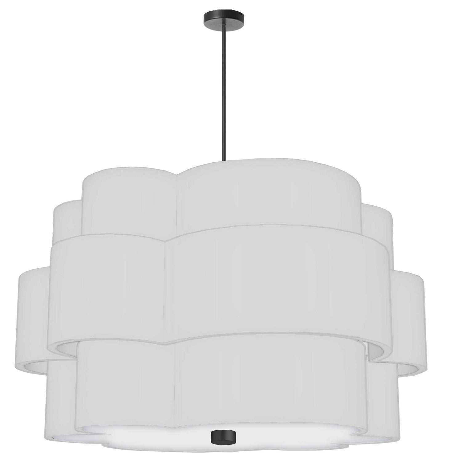 Dainolite Ltd - PLX-284C-MB-WH - Four Light Chandelier - Phlox - White