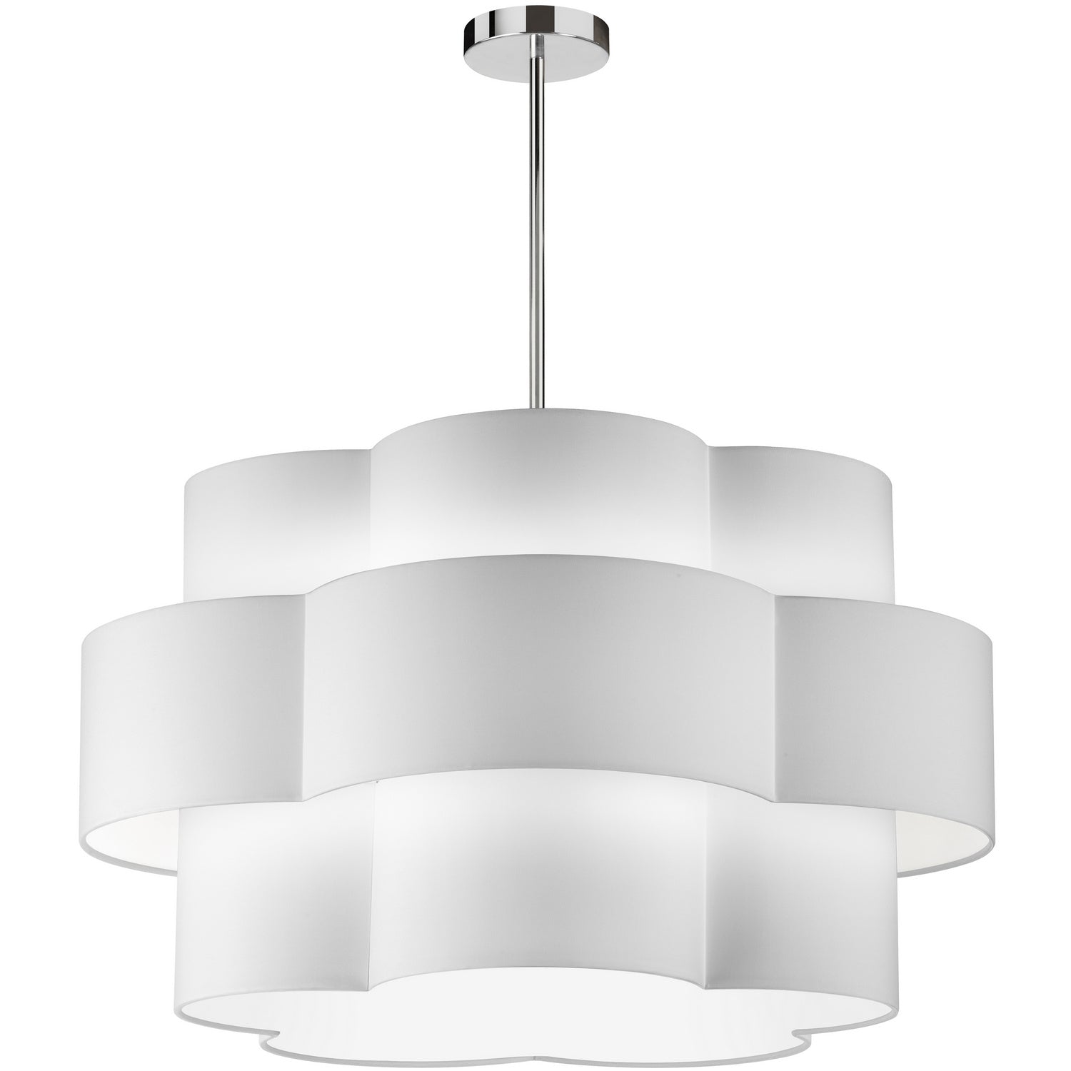 Dainolite Ltd - PLX-284C-PC-WH - Four Light Chandelier - Phlox - White