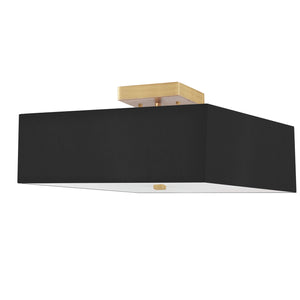 Dainolite Ltd - SRN-143SF-AGB-BK - Three Light Semi-Flush Mount - Seren - Black