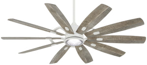 Minka Aire - F864L-WHF/SVG - 65"Ceiling Fan - Barn - Flat White