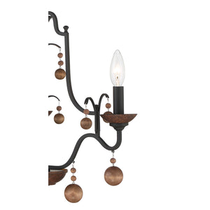 Minka-Lavery - 2663-723 - Three Light Chandelier - Colonial Charm - Old World Bronze w/Walnut