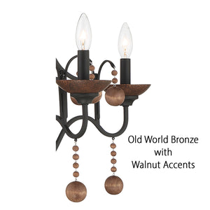 Minka-Lavery - 2665-723 - Five Light Chandelier - Colonial Charm - Old World Bronze w/Walnut