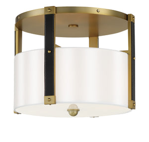 Minka-Lavery - 2784-695 - Four Light Semi Flush Mount - Chelsea by Robin Baron - Soft Brass