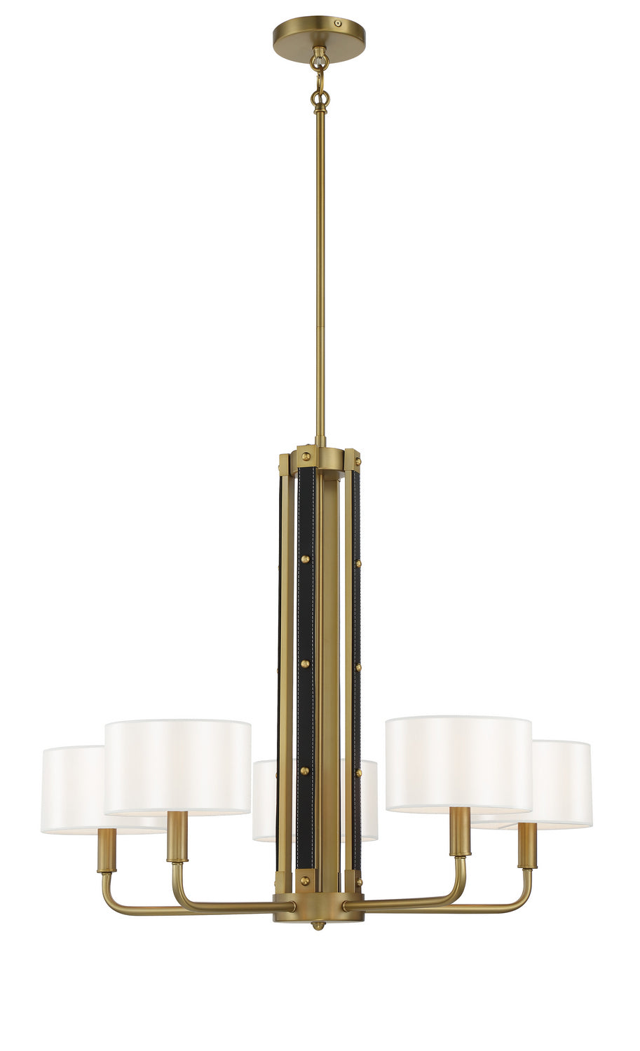 Minka-Lavery - 2785-695 - Five Light Chandelier - Chelsea by Robin Baron - Soft Brass