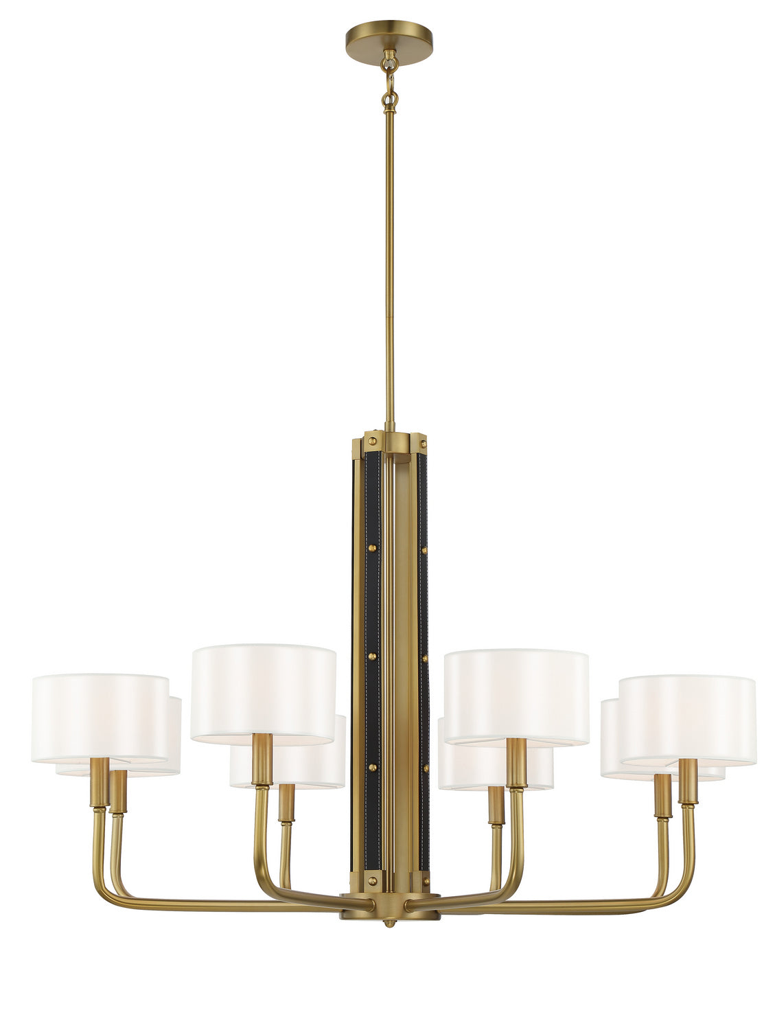 Minka-Lavery - 2788-695 - Eight Light Chandelier - Chelsea by Robin Baron - Soft Brass