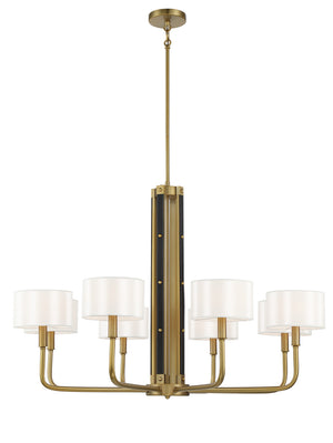 Minka-Lavery - 2788-695 - Eight Light Chandelier - Chelsea by Robin Baron - Soft Brass