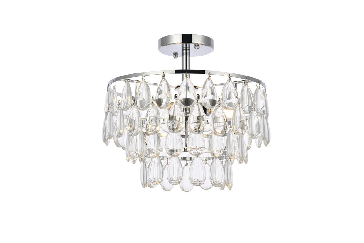 Elegant Lighting - 1103F14C - Three Light Flush Mount - Mila - Chrome