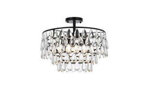 Elegant Lighting - 1103F18BK - Five Light Flush Mount - Mila - Black