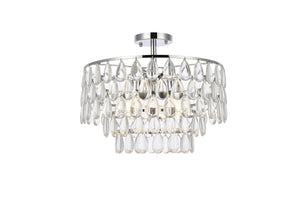 Elegant Lighting - 1103F18C - Five Light Flush Mount - Mila - Chrome