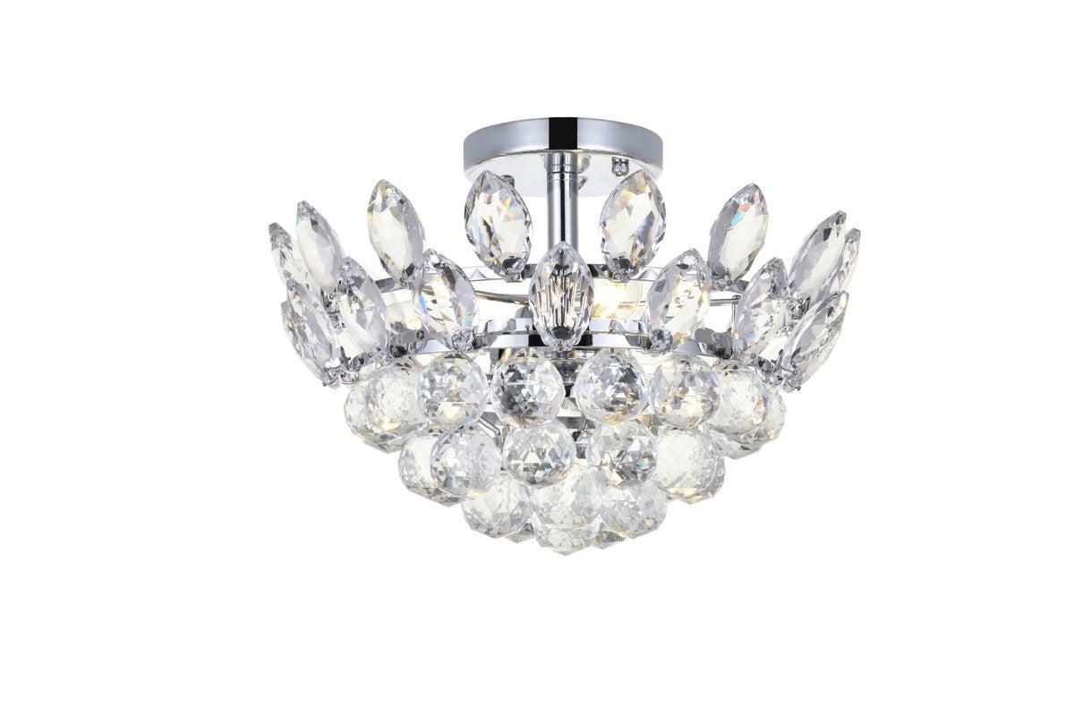 Elegant Lighting - 1105F14C - Three Light Flush Mount - Emilia - Chrome