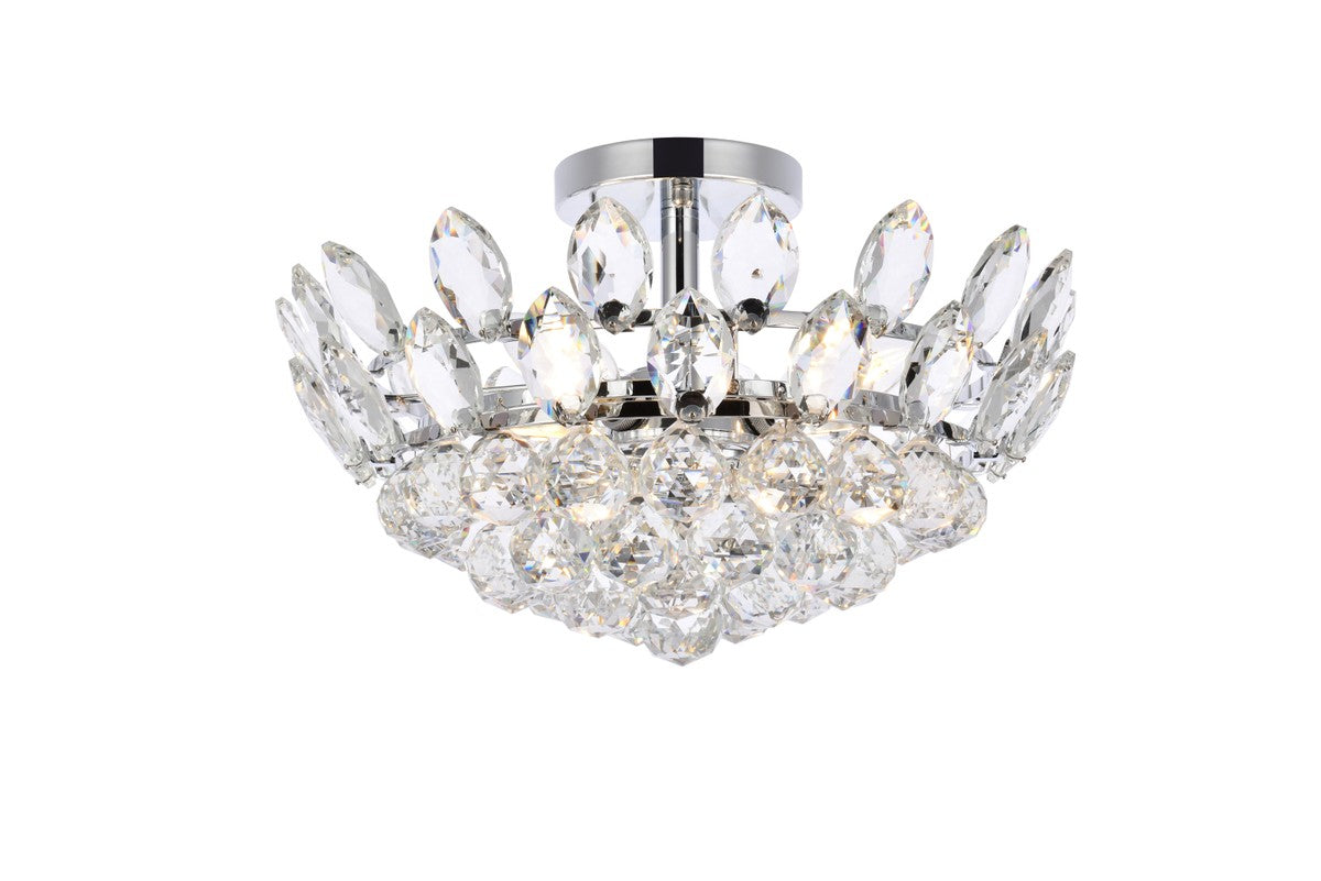 Elegant Lighting - 1105F16C - Three Light Flush Mount - Emilia - Chrome