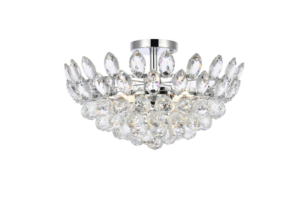 Elegant Lighting - 1105F18C - Five Light Flush Mount - Emilia - Chrome