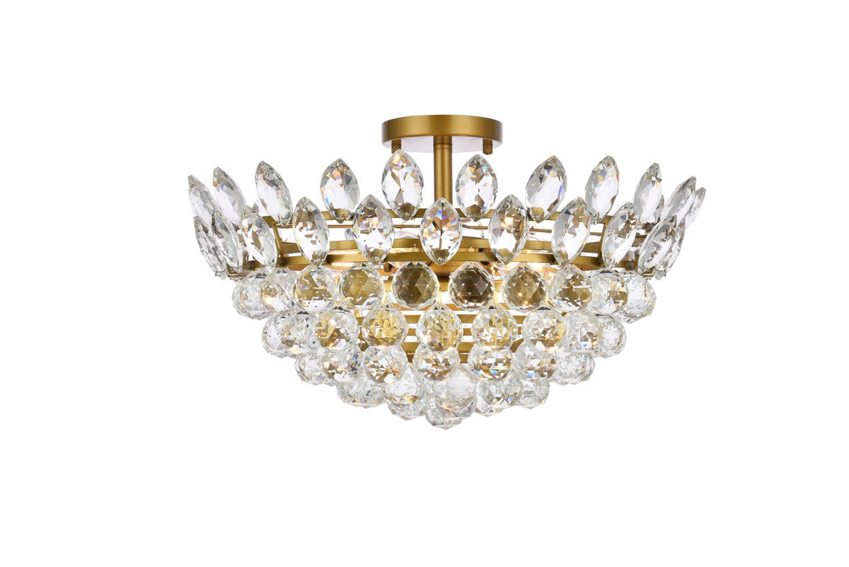 Elegant Lighting - 1105F20BR - Five Light Flush Mount - Emilia - Brass