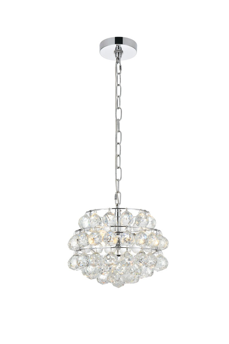 Elegant Lighting - 1106D12C - Three Light Pendant - Savannah - Chrome