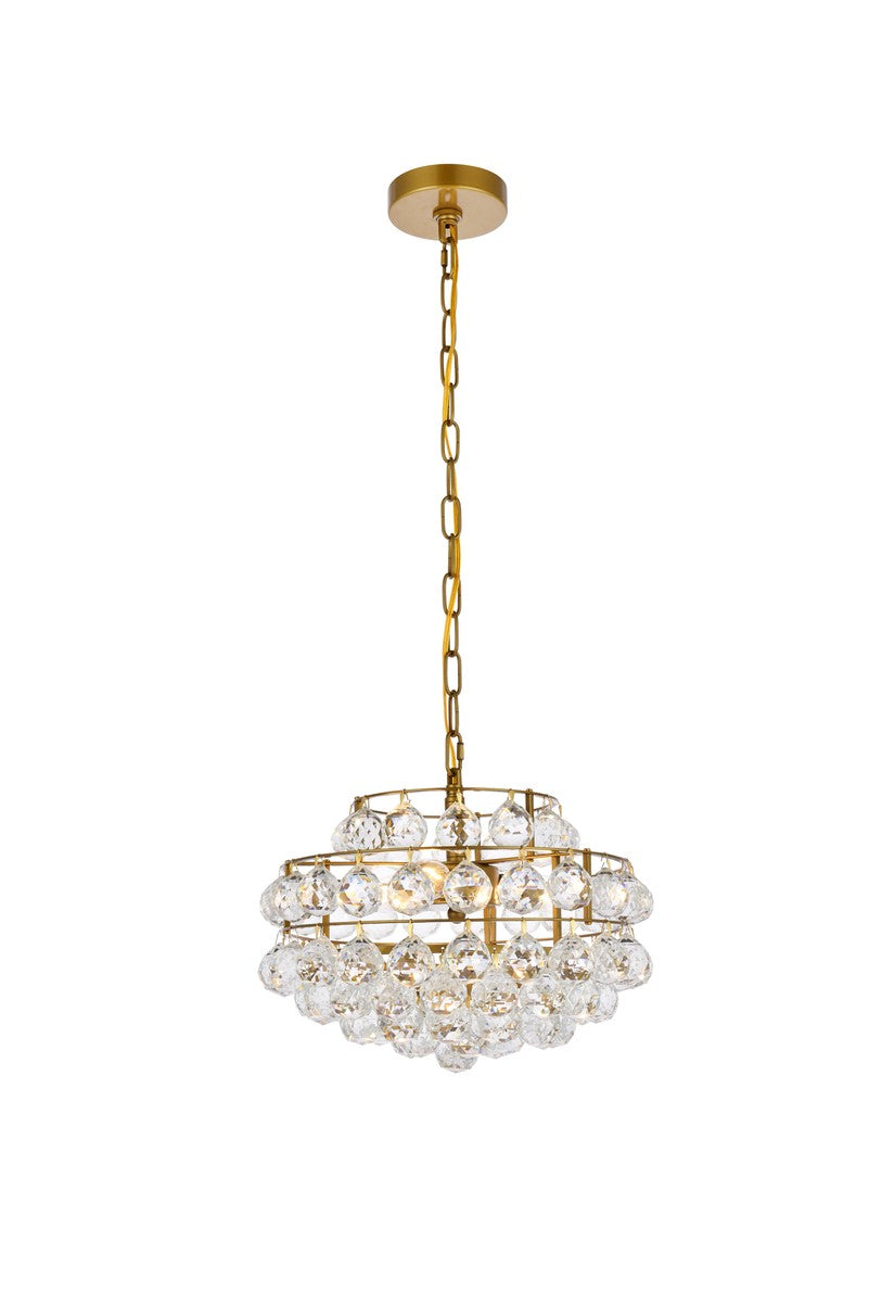 Elegant Lighting - 1106D14BR - Three Light Pendant - Savannah - Brass