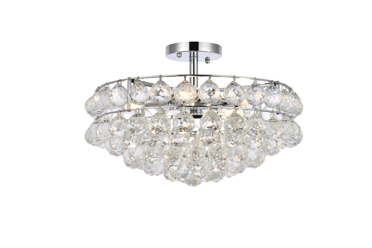 Elegant Lighting - 1107F18C - Five Light Flush Mount - Savannah - Chrome