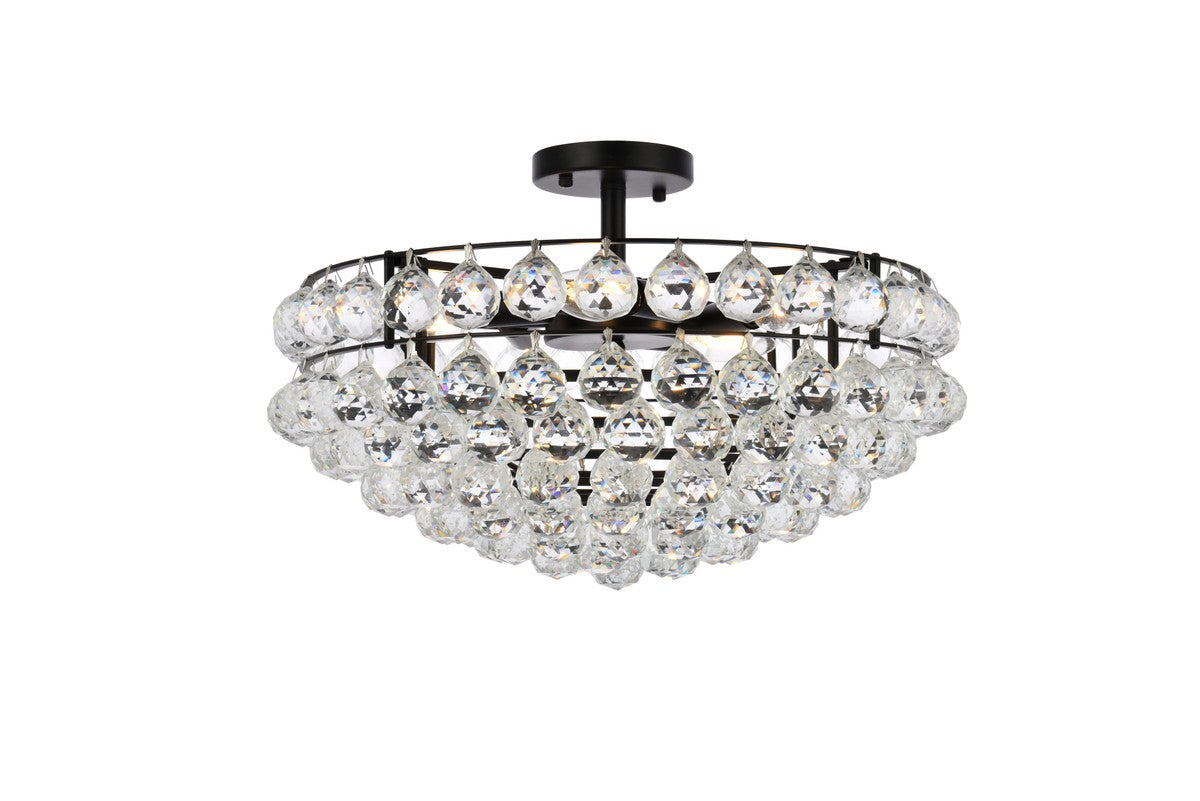 Elegant Lighting - 1107F20BK - Five Light Flush Mount - Savannah - Black