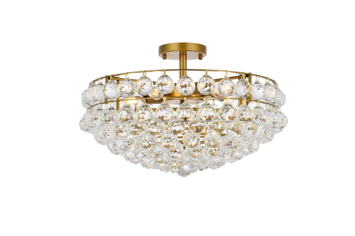 Elegant Lighting - 1107F20BR - Five Light Flush Mount - Savannah - Brass