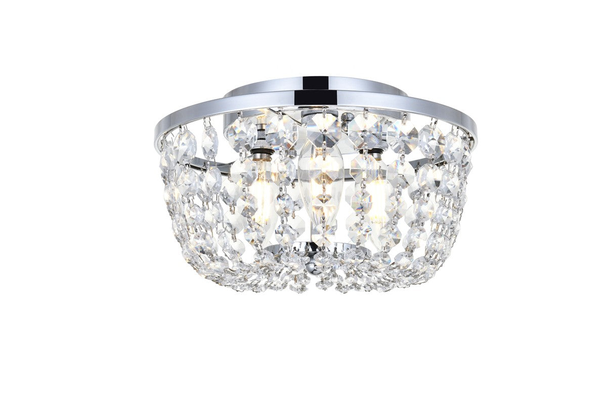 Elegant Lighting - 1109F10C - Three Light Flush Mount - Cora - Chrome