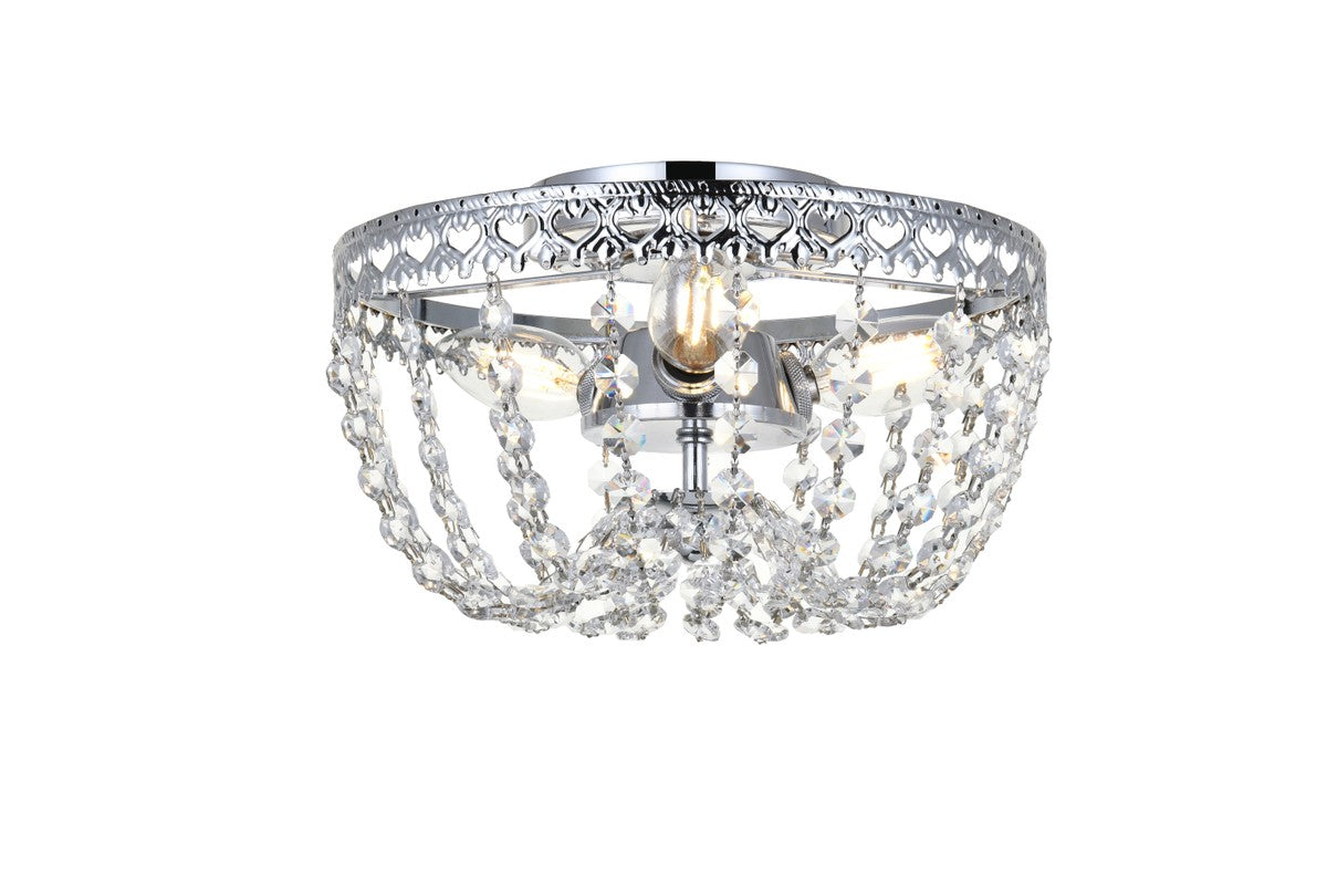 Elegant Lighting - 1112F10C - Three Light Flush Mount - Kylie - Chrome