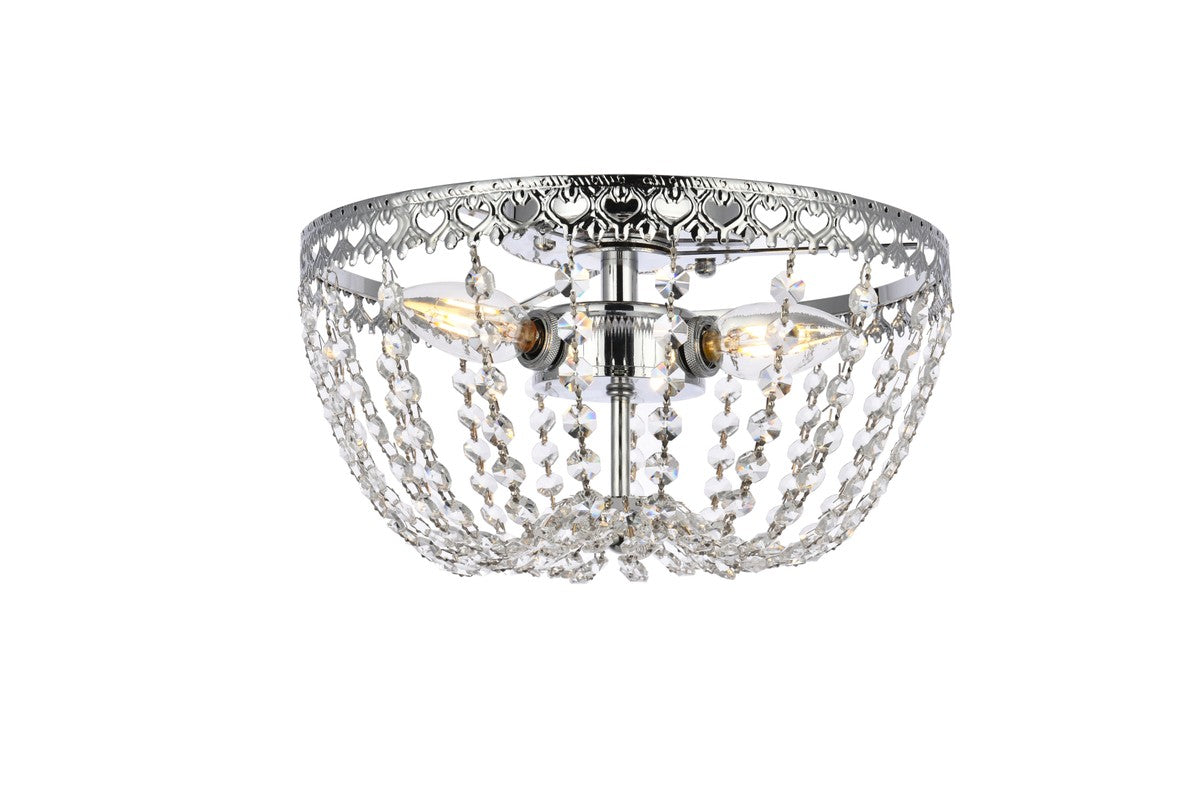 Elegant Lighting - 1112F12C - Three Light Flush Mount - Kylie - Chrome