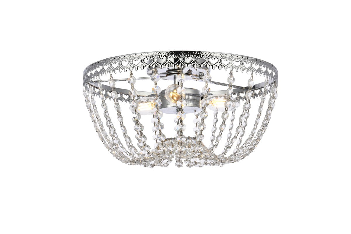 Elegant Lighting - 1112F14C - Three Light Flush Mount - Kylie - Chrome