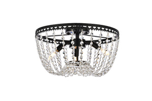 Elegant Lighting - 1112F16BK - Three Light Flush Mount - Kylie - Black