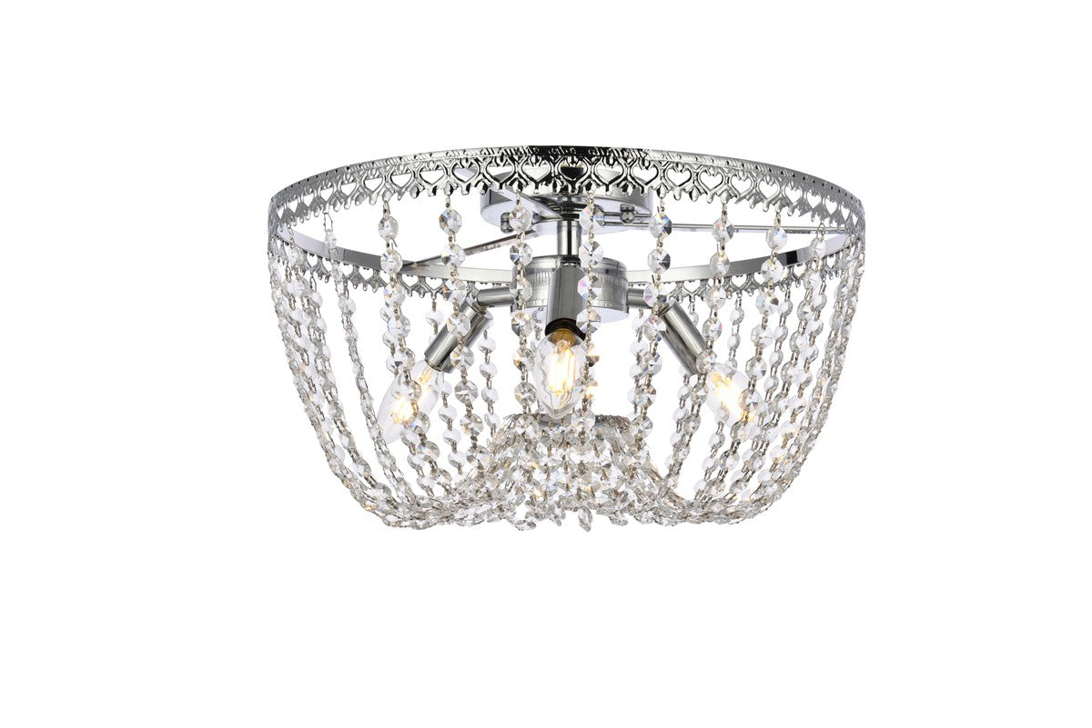 Elegant Lighting - 1112F16C - Three Light Flush Mount - Kylie - Chrome