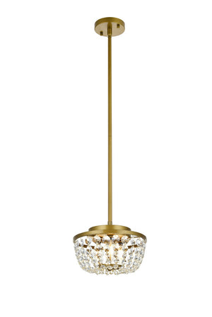 Elegant Lighting - 1114D10BR - Three Light Pendant - Gianna - Brass