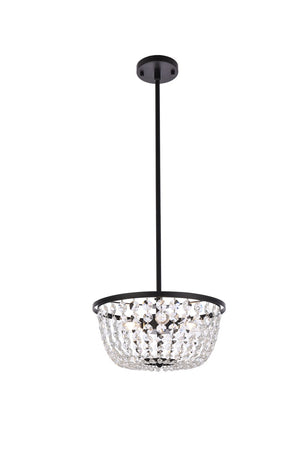 Elegant Lighting - 1114D13BK - Three Light Pendant - Gianna - Black