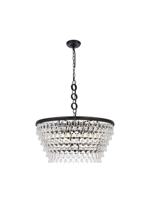 Elegant Lighting - 1219D28BK/RC - Six Light Chandelier - Nordic - Black