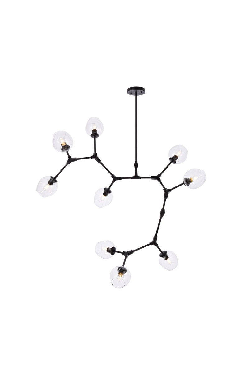 Elegant Lighting - 1712G79BK - Nine Light Chandelier - Cavoli - Black