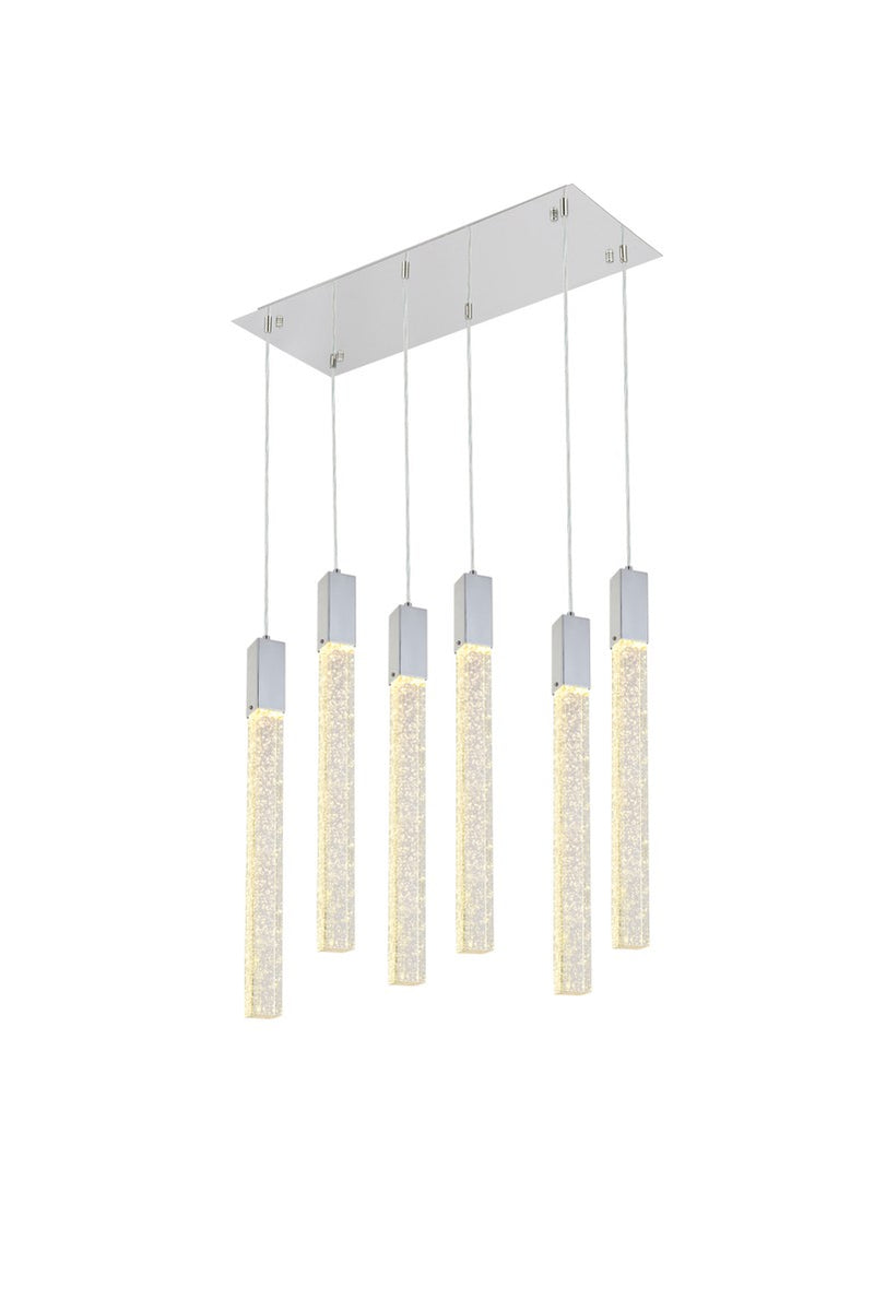 Elegant Lighting - 2066D32C - Six Light Pendant - Weston - chrome
