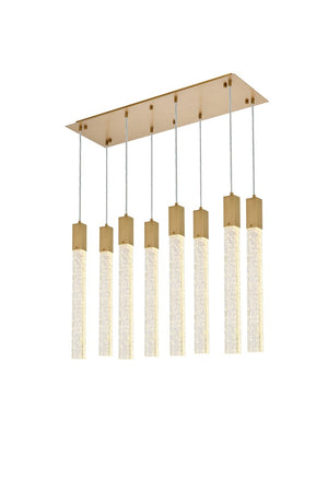 Elegant Lighting - 2066D36SG - Eight Light Pendant - Weston - Satin Gold