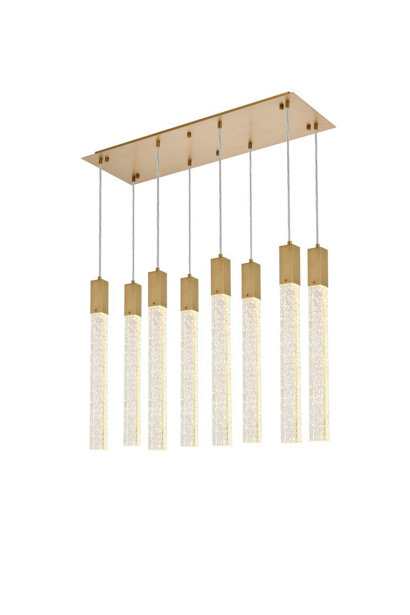 Elegant Lighting - 2066D36SG - Eight Light Pendant - Weston - satin gold