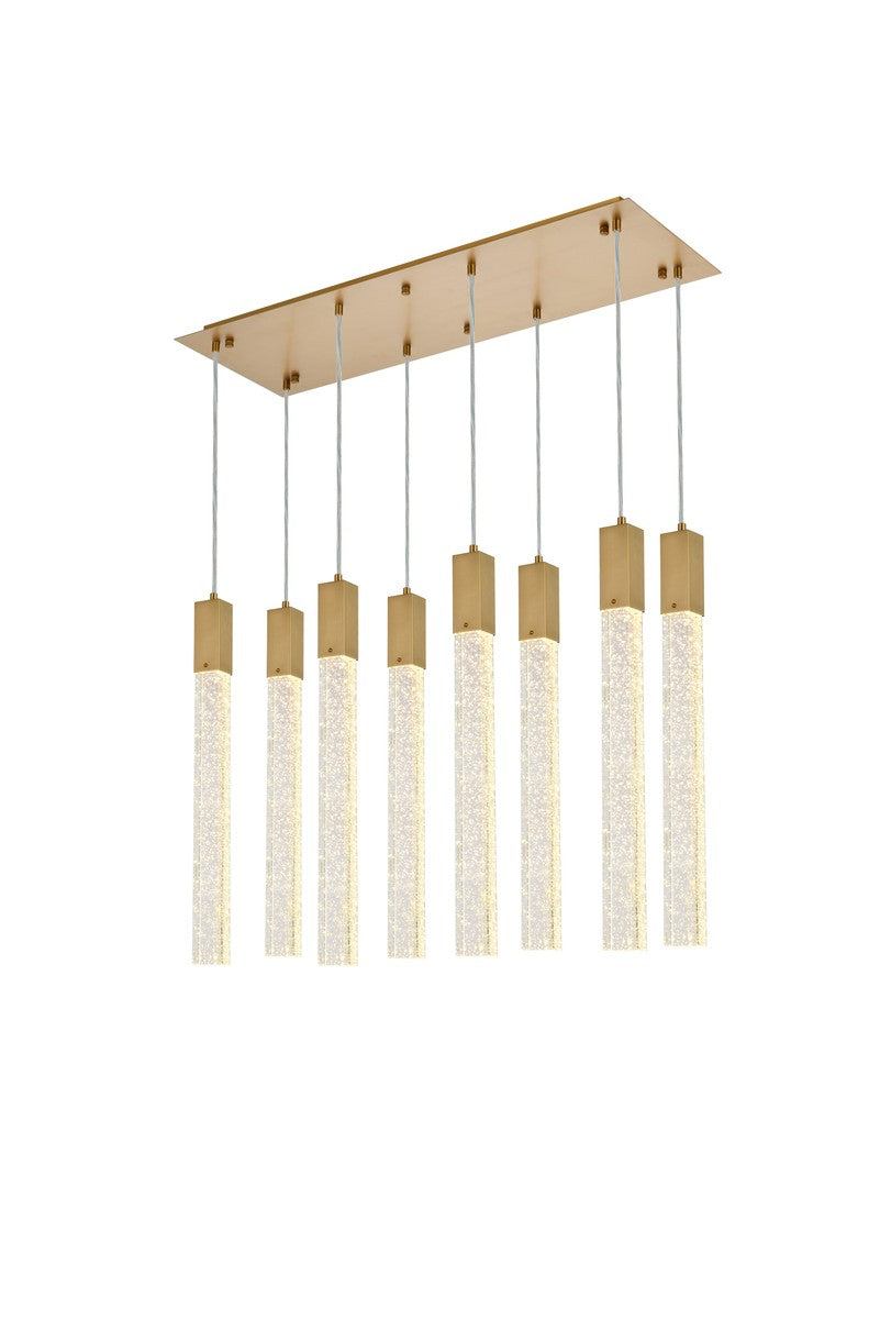 Elegant Lighting - 2066D36SG - Eight Light Pendant - Weston - Satin Gold