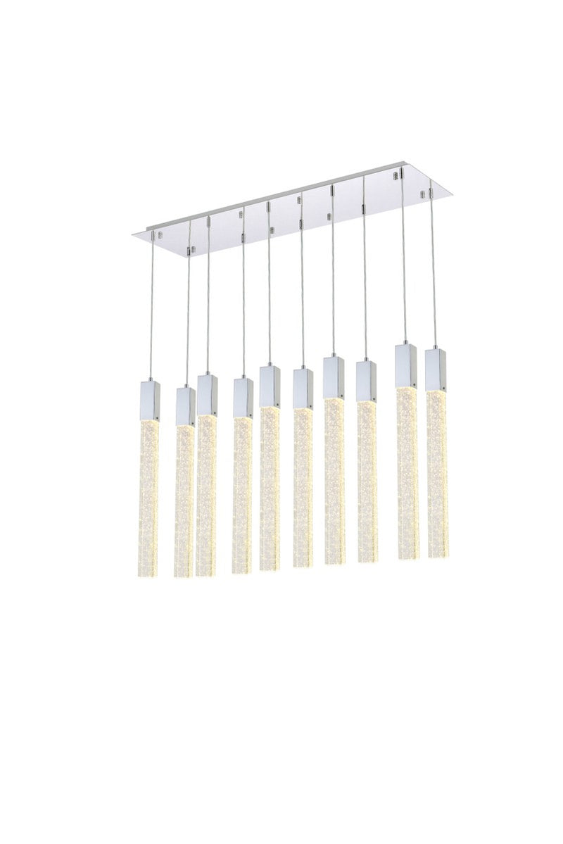 Elegant Lighting - 2066D42C - Ten Light Pendant - Weston - chrome