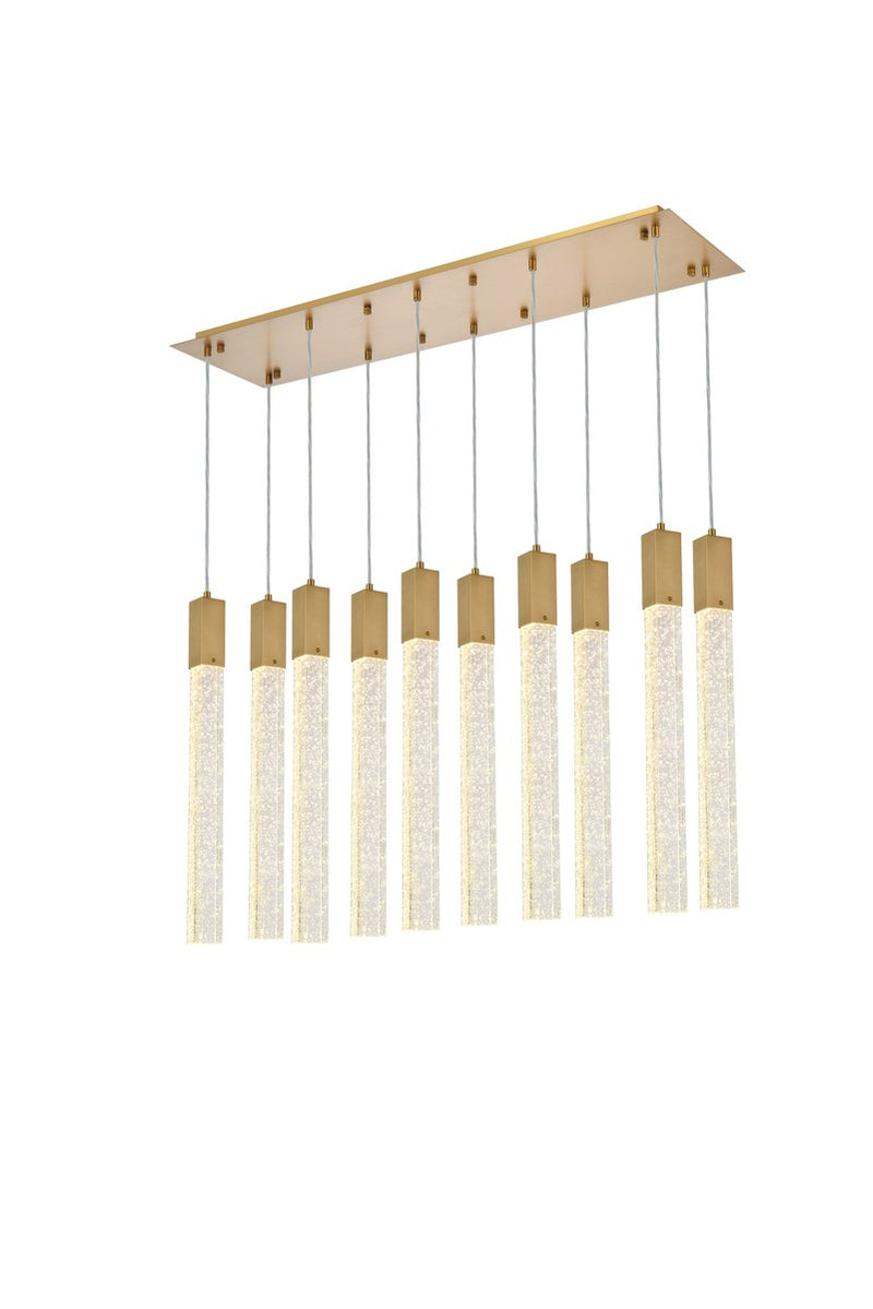 Elegant Lighting - 2066D42SG - Ten Light Pendant - Weston - satin gold