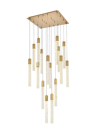 Elegant Lighting - 2066G30SG - 16 Light Pendant - Weston - Satin Gold