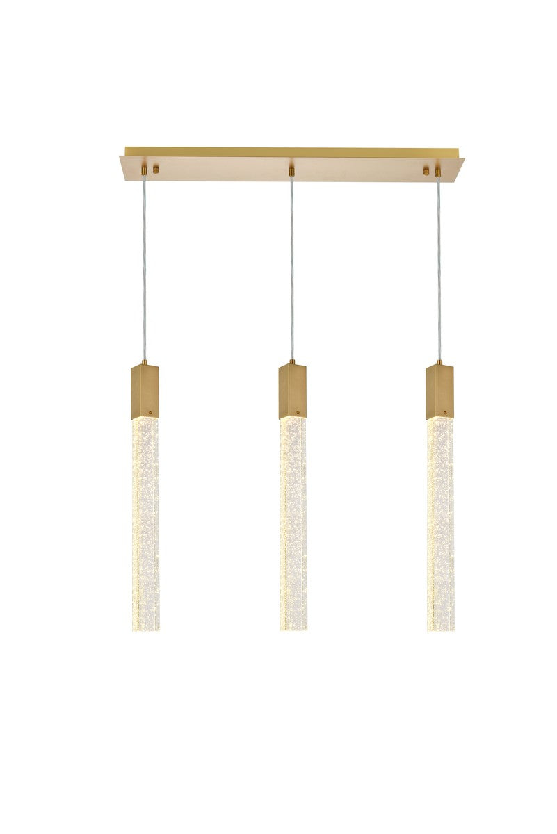 Elegant Lighting - 2066S32SG - Three Light Pendant - Weston - Satin Gold