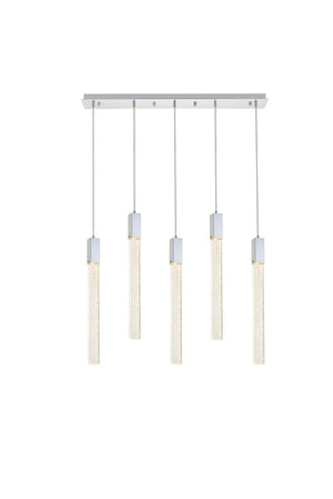 Elegant Lighting - 2066S36C - Five Light Pendant - Weston - Chrome