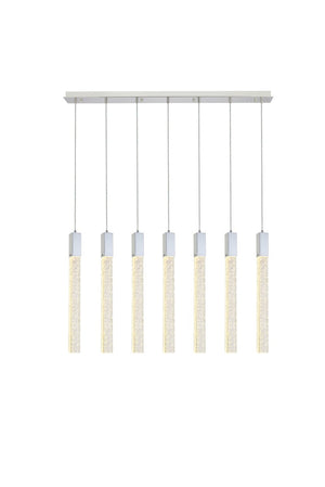 Elegant Lighting - 2066S42C - Seven Light Pendant - Weston - Chrome