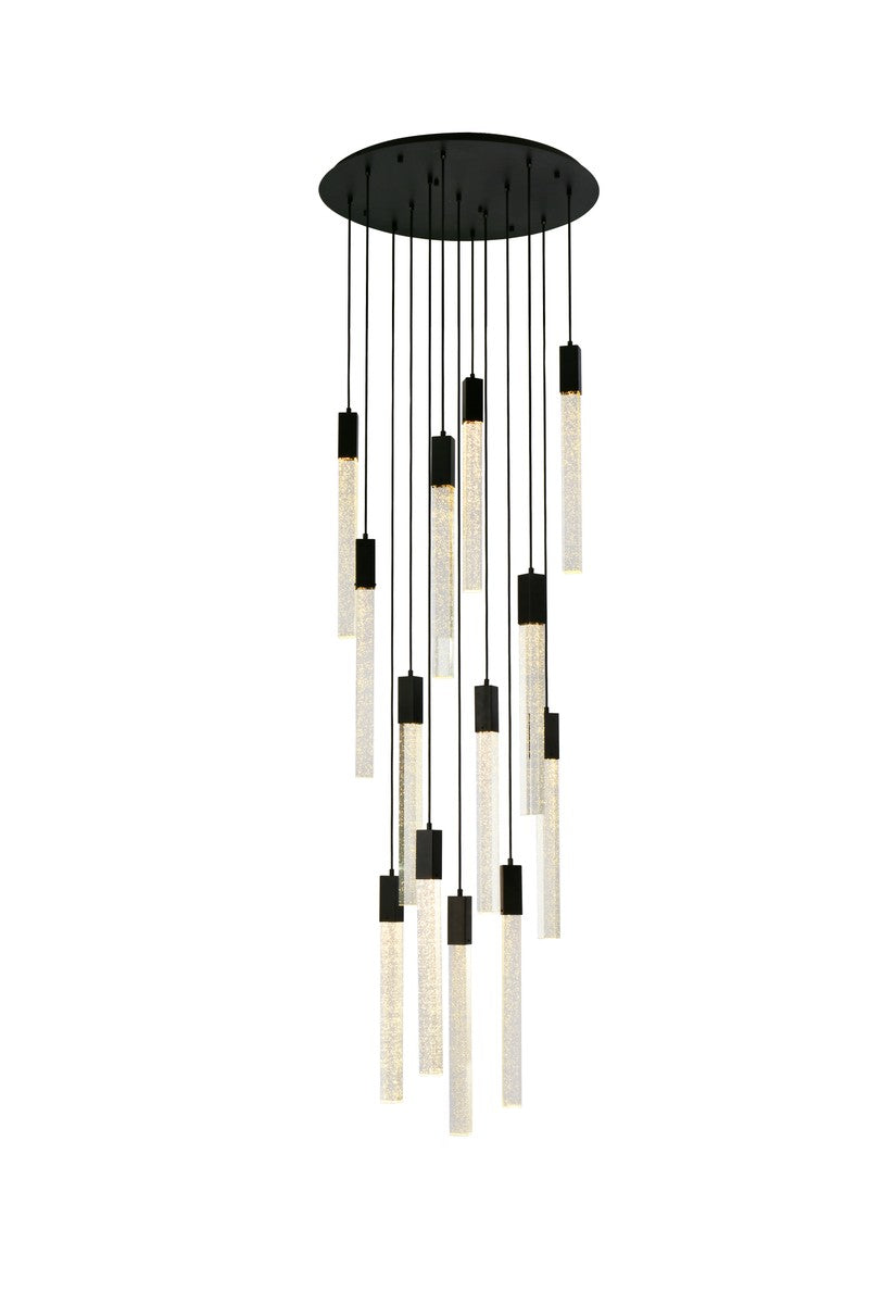 Elegant Lighting - 2067G30BK - 13 Light Pendant - Weston - Black