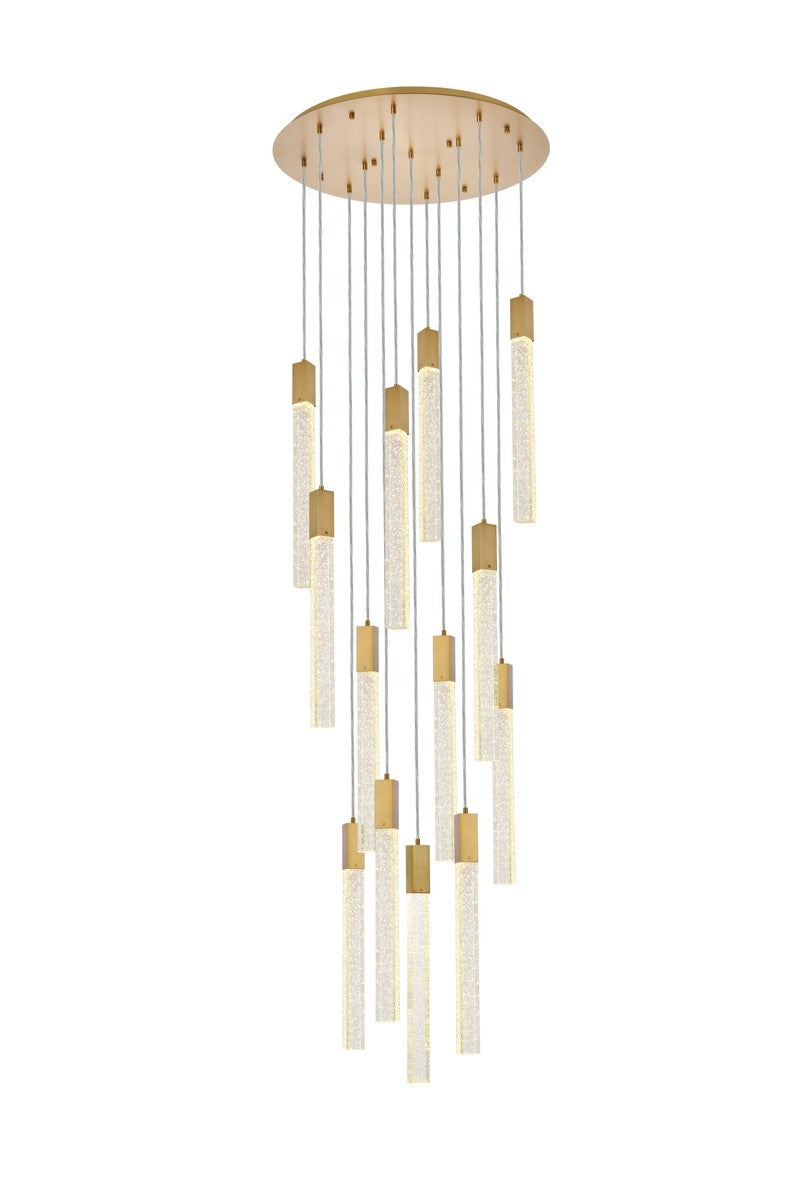 Elegant Lighting - 2067G30SG - 13 Light Pendant - Weston - Satin Gold