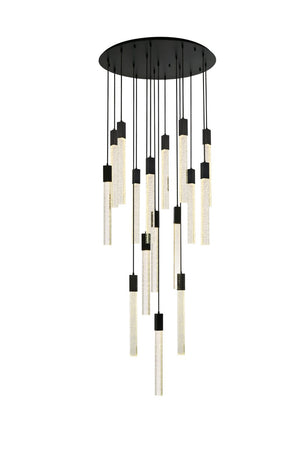 Elegant Lighting - 2067G36BK - 16 Light Pendant - Weston - Black