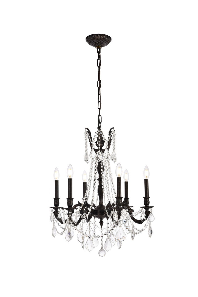 Elegant Lighting - 9206D23DB-GT/RC - Six Light Chandelier - Rosalia - Dark Bronze